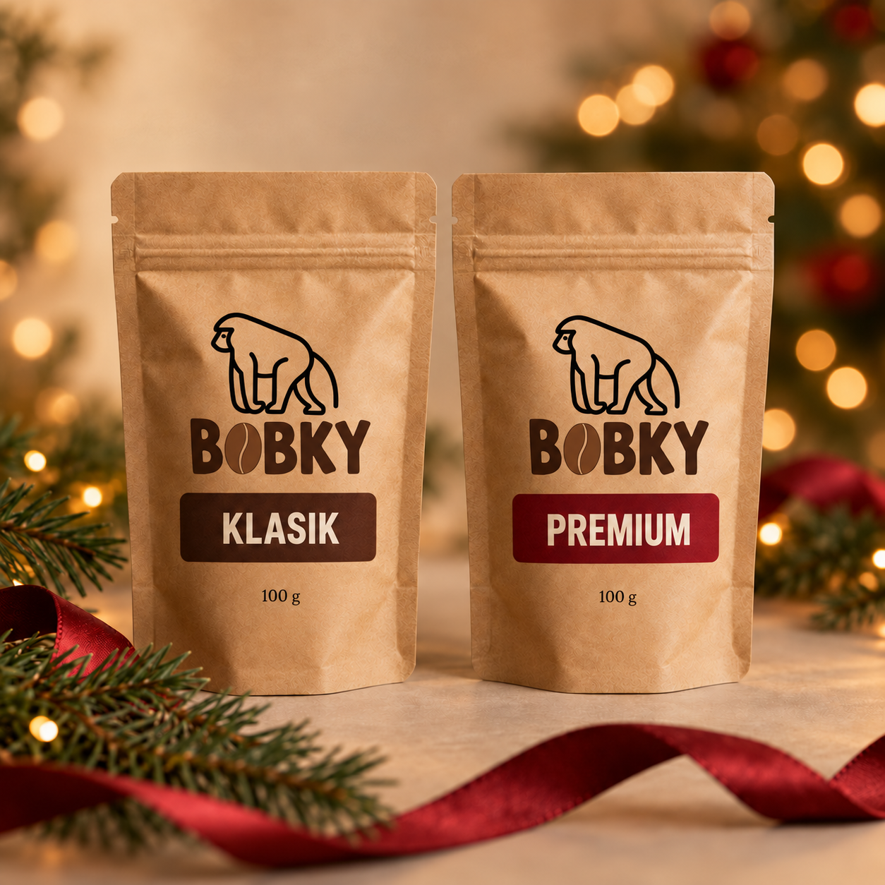 Vánoční sada Bobky: 100 g Klasik + 100 g Premium